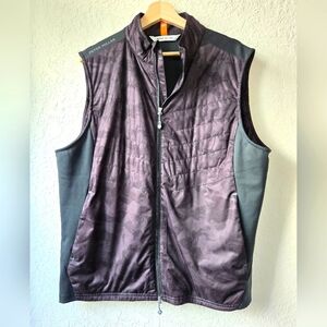 Peter Millar Fuse Elite Brushstroke Camo Hybrid Vest Black Gray XL